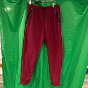 Men's Burgundy Jogger Pants